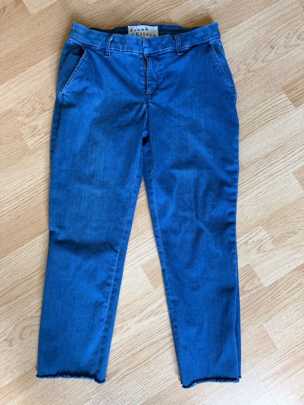 Frank & Eileen Deep Denim Blue Cropped Jeans